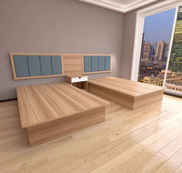 Offre Spéciale de meubles modernes 5 étoiles pour chambre à coucher d'hôtel Ensemble de chambre à coucher complète en bois économique Lit King Size