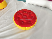 Matelas flottant gonflable en PVC sur mesure en forme de cercle, plateforme flottante gonflable CE DWF