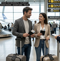 avec logo personnalisé étiquette de bagage unisexe boîte-cadeau de direction d'entreprise ensemble de porte-passeport