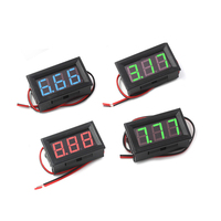 Voltmeter DC Digital LED 0.56 Inci 2 Kabel 4.5-30V 5-120V Meter Tegangan dengan Perlindungan Polaritas Terbalik