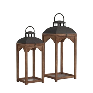 Lanterne à bougie en bois artisanale de luxe, décoration intérieure, nouveau design, haute qualité, décoration de Noël - Product Image 1