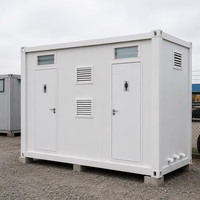 Toilettes préfabriquées modulaires en acier, structure pliable et portable, à montage rapide, pour chantier de construction, camp de travailleurs