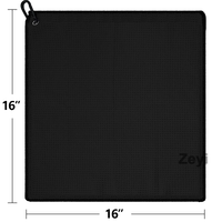 Custom Logo Golf Towels 16"X16" Durable Microfiber Waffle Pattern with Carabiner Clip Suitable for Men's Golf Gifts