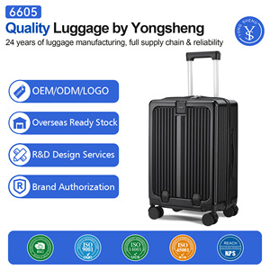 압력에 강한 3피스 PC 여행가방 세트, 전면 개방형 포켓과 튼튼한 무소음 유니버설 휠, 대용량 여행용 세트 - Product Image 3