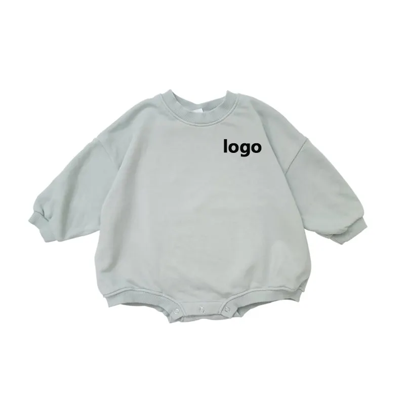 Custom Logo 0-24 M Newborn Baby Bubble Romper Oversize Bubble Baby hoodies Clothes For Toddler