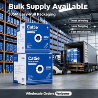 Cable de Red FTP Cat5e Blindado, 24AWG, Azul, Certificado ISO9001, Envoltura de Papel de Aluminio, Protección EMI Industrial