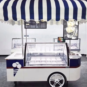 Camion de nourriture électrique, <span class=keywords><strong>remorque</strong></span> de plage, chariot mobile italien pour la vente de glaces, chariot à roues pour la vente en gros - Product Image 4