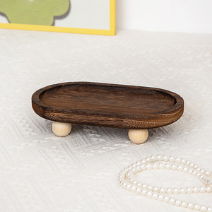 Support de rangement pour bijoux en bois massif, plateau en bois pour la maison, la chambre, l'entrée, présentoir d'ornements, organisateur de table pour l'aromathérapie - Product Image 4