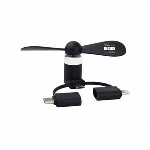 Custom Personalized USB <b>Mini</b> Fan for Android Type-C & Apple-3-in-1 Smartphone Cooling & Promotional Gift with ABS Material - Product Image 1