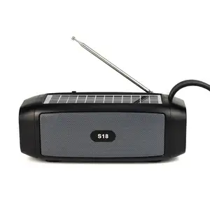 S 18 Manufacture hot sale Mini speaker born for music speaker with torch light solar panel