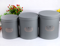 Vente en gros de grandes boîtes rondes en carton faites sur mesure, emballages de fleurs Roses, boîtes de fleurs rondes en carton faites à la main