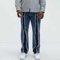 XJYD Fournisseur de Vêtements Tendance – Jean en Denim Délavé et Lavable 100% Coton avec Patchs et Logo Personnalisé – Style Vintage pour Homme