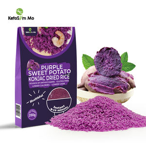 Riz de Konjac Shirataki pour régime cétogène, riz de patate douce violette séché, vente en gros pour la perte de poids - Product Image 1