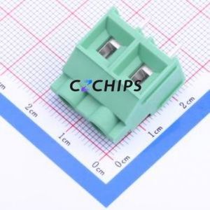 1714971 Screw Terminal Block Through hole Component (THT),P=9.52mm Connector 1x2P 9.52mm Green Through Hole - Product Image 2