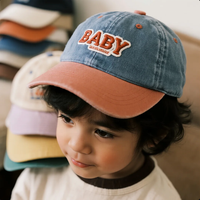 Sombrero lavado personalizado para bebés y niños, gorra de béisbol bordada personalizada, recuerdos de fiesta para niños y niñas
