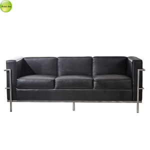 Sofá Seccional Minimalista Nórdico Italiano, Silla de Cuero de Lujo Individual, Doble o Combinada para Sala de Estar/Oficina - Product Image 2