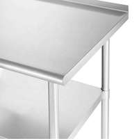 Table de travail en acier inoxydable, démontage et montage d'un plan de travail à double niveau et hauteur réglable