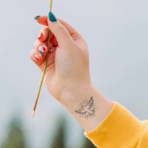 Tatuaje Temporal Semipermanente de Hierbas con Diseño de Fantasma y Dinosaurio, sin Agua, Duración de 7 Días, Arte Curativo, Venta al por Mayor - Product Image 3