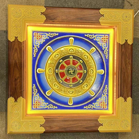 Buddhist Temple Interior Use Aluminum Ceiling Tiles With Brass Foil Finish Modern Classic Design Aluminum Ceiling Panel