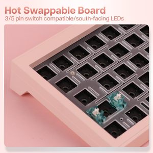 Clavier mécanique EPOMAKER CIDOO V65 V2 65% à montage sur joint, en aluminium CNC, sans fil, tri-mode, échange à chaud, VIA RGB, clavier de jeu - Product Image 5