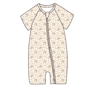 Pijamas de Algodón Tejido con Estampado Floral Personalizables en Oferta, Pijamas de Manga Corta de Una Pieza para Niñas, Tallas Grandes - Product Image 6