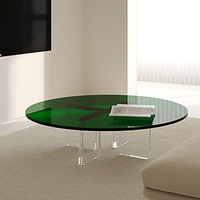 Table en acrylique super lisse et transparente de style nordique d'intérieur personnalisée en usine