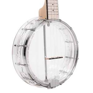HUASHENG Ukelele <span class=keywords><strong>de</strong></span> <span class=keywords><strong>banjo</strong></span> pequeño <span class=keywords><strong>de</strong></span> 4 <span class=keywords><strong>cuerdas</strong></span> con kit para principiantes, borde acrílico <span class=keywords><strong>de</strong></span> <span class=keywords><strong>8</strong></span> ", afinadores sellados estilo guitarra - Product Image 5