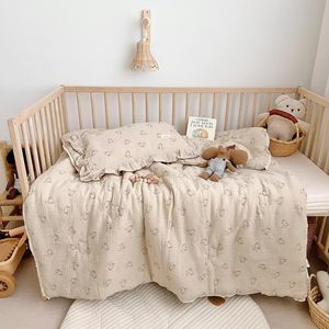 Juego de funda nórdica muselina de algodón con estampado de color sólido personalizado, venta al por mayor de fábrica, 3 uds. - Product Image 2