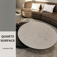 Cuisines ouvertes aspect terrazzo gris clair résistant aux taches, directement de l'usine, panneau de pierre artificielle en quartz