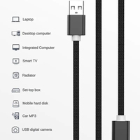 Câble d'extension USB vers USB mâle vers mâle USB 3.0 2.0 Extender pour radiateur disque dur TV Box Câble de données de transmission