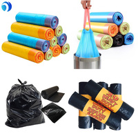 Sacs poubelles à cordon de serrage 4 gallons, petits, 60 unités, faciles à séparer, résistants aux fuites, doublures en plastique pour salle de bain, cuisine, chambre et bureau
