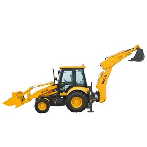 SDLG B877F Desain Baru Backhoe Excavator Pemuat Ringkas Dapat Ditarik 4X4 Traktor dengan Pemuat dan Backhoe