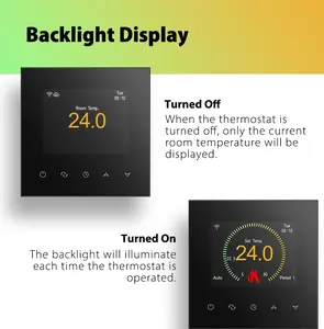 2.8 인치 스마트 컬러 스크린 WiFi 온도 조절기 LCD 디스플레이 터치 스크린 주 APP 제어 기능이있는 프로그래밍 가능한 온도 조절기 - Product Image 3