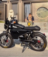 Exportation transfrontalière Moto tout-terrain électrique HIMOTO Black Warrior 48V 3000W avec moteur avant, autonomie de 70-140 km