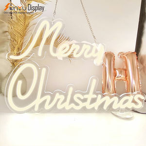 Fabricants Joyeux Noël enseigne au néon personnalisée mots de lumière au néon led panneau de signalisation suspendu panneau lumineux au néon décoration murale - Product Image 2