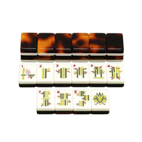 Tuiles de Mahjong Américaines Personnalisées Haut de Gamme à Motif Tortue, Ensemble de 160 Tuiles en Acrylique avec Impression Cartoon, Idéal pour les Compétitions Récréatives