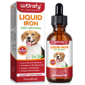 Worafy 60ml vật nuôi tự nhiên sắt vitamin bổ sung hỗ trợ hệ thống miễn dịch chức năng nhận thức máu sắt chất lỏng giọt cho chó thiếu máu - Product Image 1