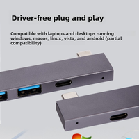 Adaptateur de transfert de données USB 3.0 multiport OTG 3-en-1, 4 ports USB-A, AL portable, haute vitesse, USB A C HUB
