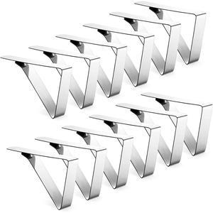 Clips de nappe en acier inoxydable, <span class=keywords><strong>attaches</strong></span>, adaptés aux restaurants, pique-niques, tentes, mariages, fêtes de remise de diplômes - Product Image 1