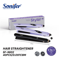 Lisseur de cheveux Sonifer SF-9802 avec arrêt automatique, verrouillage de la poignée, 9 réglages de température, lisseur de cheveux PTC pour un usage quotidien