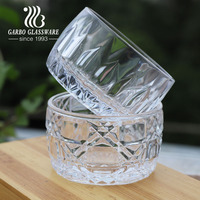 Bols en verre gaufré de qualité blanche de 3 pouces petits bols