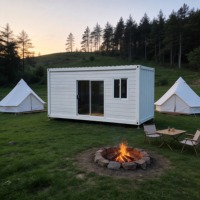 Maison préfabriquée modulaire en conteneurs, trois étages superposés, en acier galvanisé, pour les camps de chantier et les logements de travailleurs