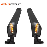 Nouveaux rétroviseurs de moto en fibre de carbone Baige avec lumières pour Yamaha/Suzuki/Ducati (droit et gauche)