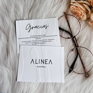 أو طباعة بطاقات أعمال فاخرة منقوشة شكرًا - Product Image 6