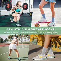 Chaussettes de sport athlétiques personnalisées avec logo professionnel, unisexes, mi-mollet, performance, course à pied, coton