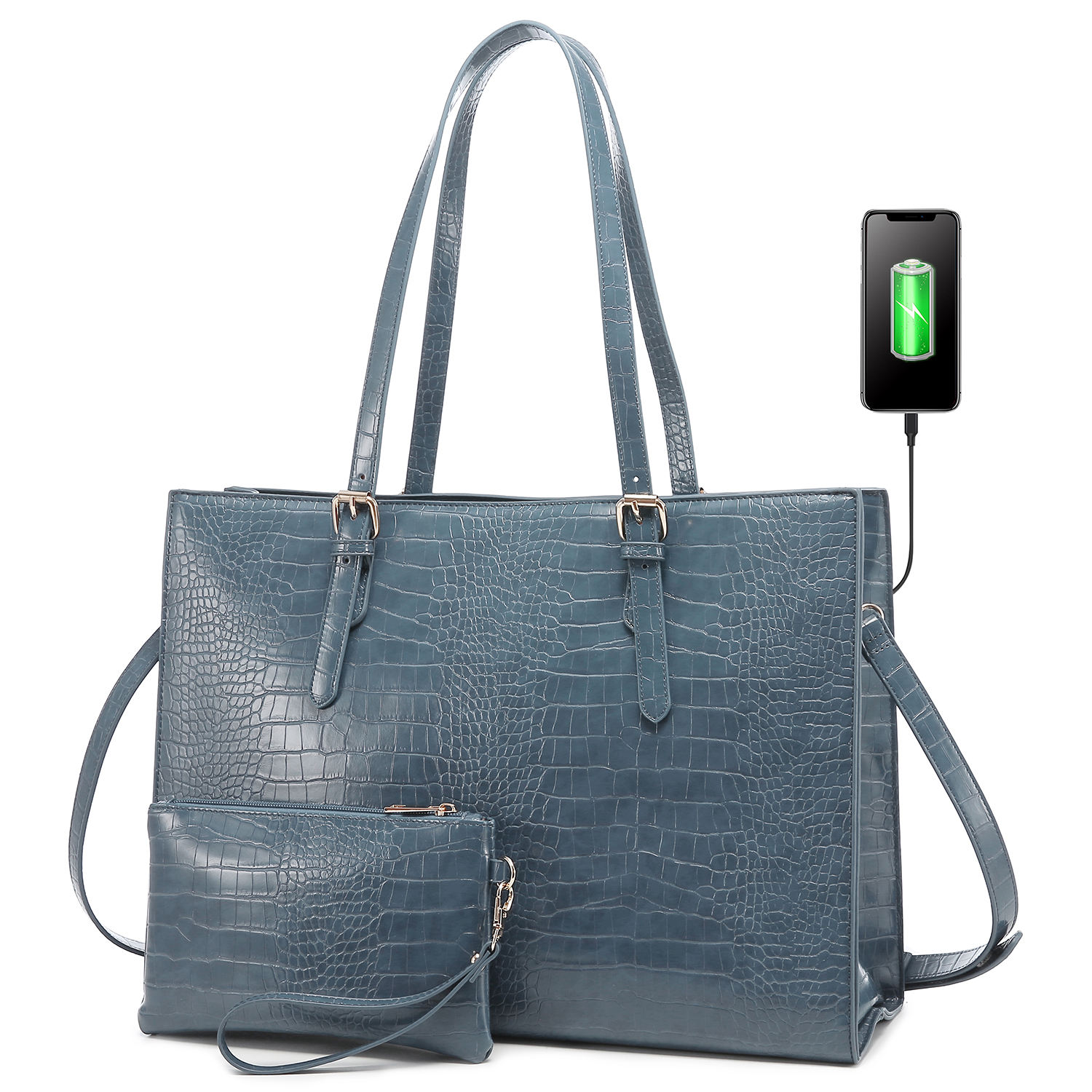 Light Blue (crocodile pattern)