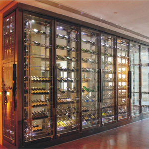Cave à vin mécanique à affichage froid à double température BREVIT Premium avec réfrigération supérieure et éclairage LED - Product Image 1