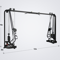 Máquina de fuerza multifunción para gimnasio, cable cruzado