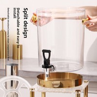 Équipement de restaurant, distributeur de boissons en acier inoxydable et acrylique de luxe, grande capacité 16L, portable, pour jus et boissons