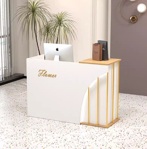 <span class=keywords><strong>Comptoir</strong></span> de réception moderne avec lumières pour salon de coiffure Salon de beauté Nail Art Magasin de vêtements Hôtel Utilisation du <span class=keywords><strong>bois</strong></span> - Product Image 1